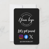 Let's Get Social Media Website Custom Logo QR-Code
