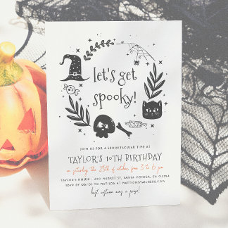 Let's Get Spooky Halloween Any Age Birthday Party Einladung