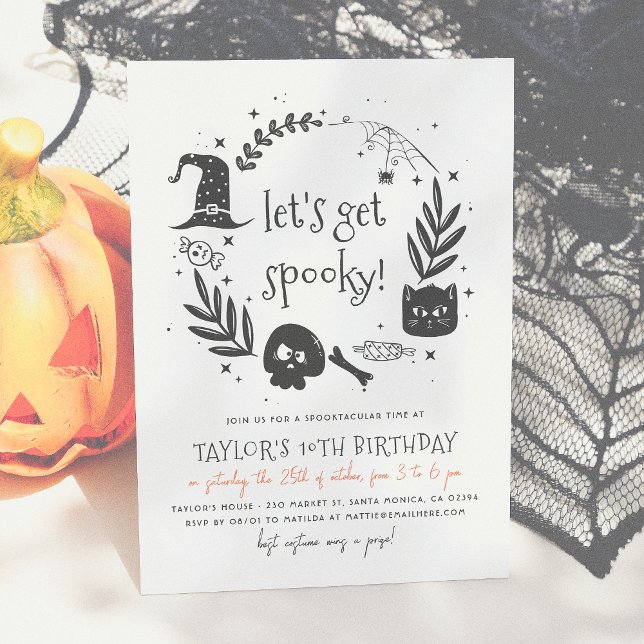 Let's Get Spooky Halloween Any Age Birthday Party Einladung (Von Creator hochgeladen)