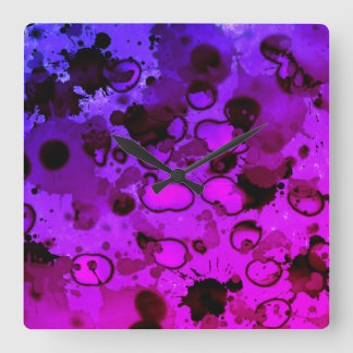 let's get to staining Wall Clock Quadratische Wanduhr