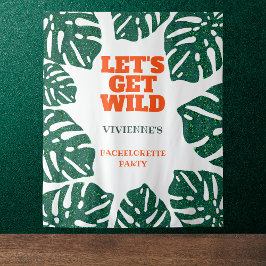Let's Get Wild Tropical Bachelorette Party Wandteppich
