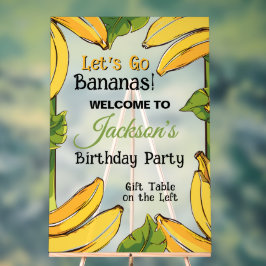 Let's Go Bananas Any Age Birthday Party Acrylschild
