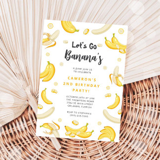 Let's Go Bananas Birthday Invitation Einladung