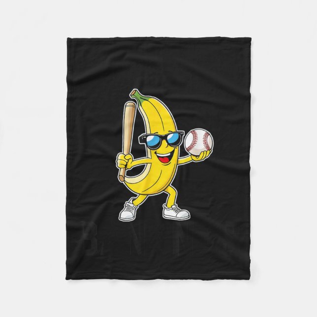 Let's Go Bananas Funny Banana Merch  Fleecedecke (Vorderseite)