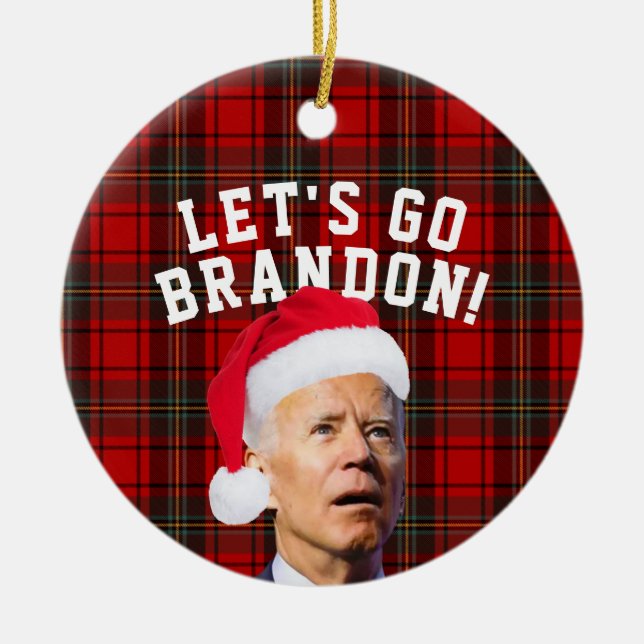 Let's Go Brandon Biden Weihnachtsschmuck Funny (Vorne)