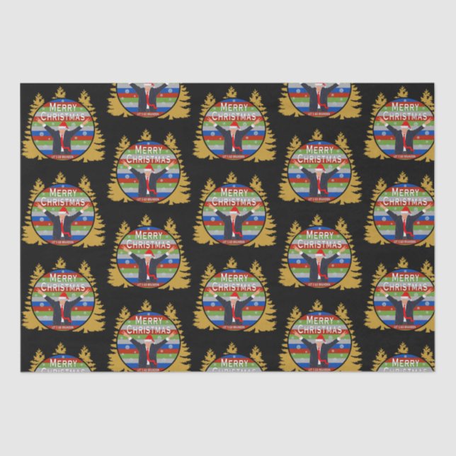 Let's Go Brandon Christmas Trump Snowflake Holiday Seidenpapier (Vorderseite)