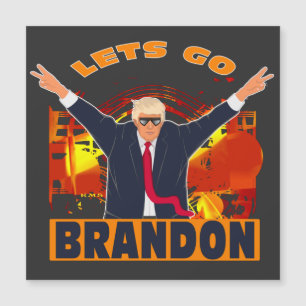 Let's Go Brandon Funny Anti Biden Trump Political Magnetkarte