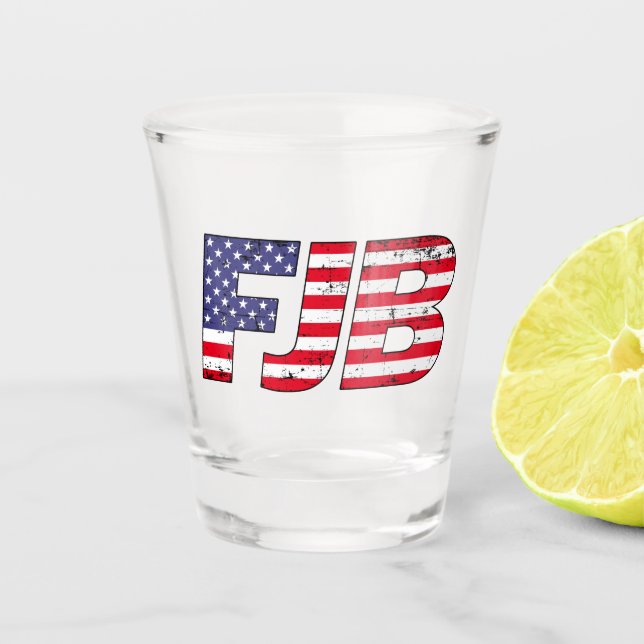 Let's Go Brandon gegen Joe Biden Pro trump 2024 Schnapsglas (Vorderseite)