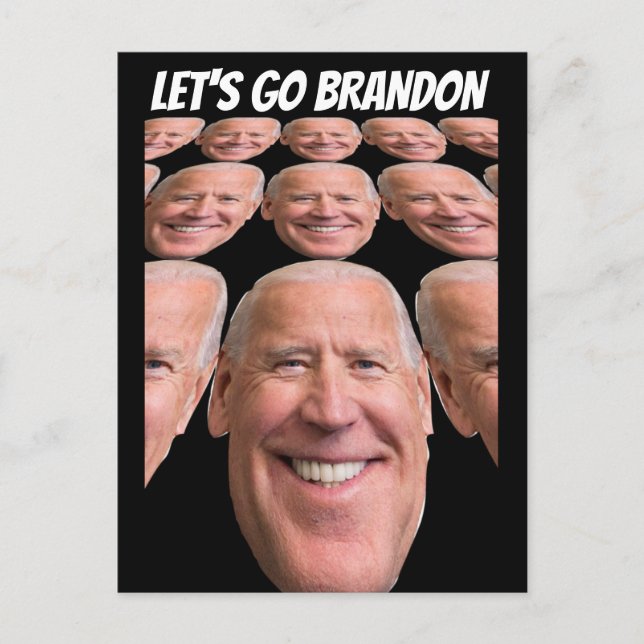 LET'S GO BRANDON JOE BIDEN FUNNY POSTCARDS POSTKARTE (Vorderseite)
