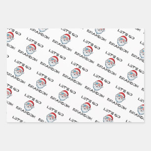 Let's Go Brandon Joe Biden Weihnachtswrappin Geschenkpapier Set