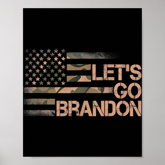 Let's Go Brandon Lasse Go Brandon Camouflage Ameri Poster (Vorne)
