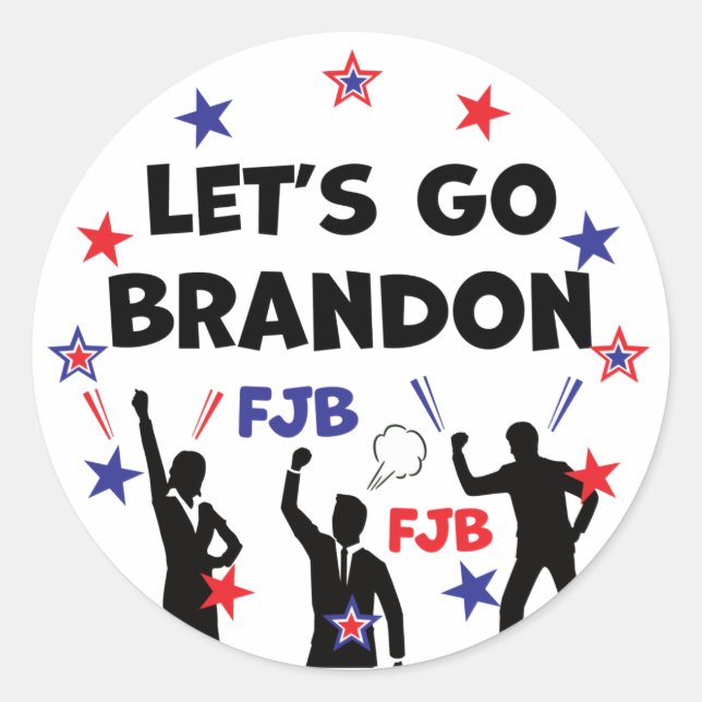 LET'S GO BRANDON RUNDER AUFKLEBER (Vorderseite)