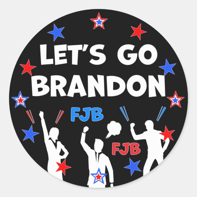 LET'S GO BRANDON RUNDER AUFKLEBER (Vorderseite)