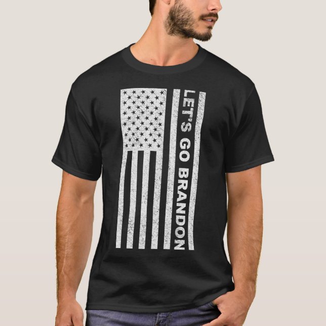 LET'S GO BRANDON USA FLAG T-Shirt (Vorderseite)