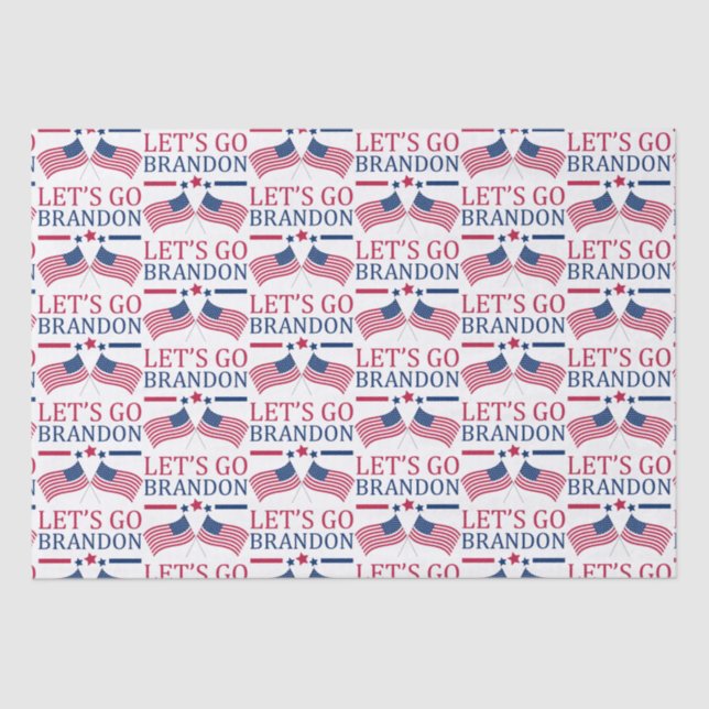 Let's Go Brandon USA Flags Seidenpapier (Vorderseite)