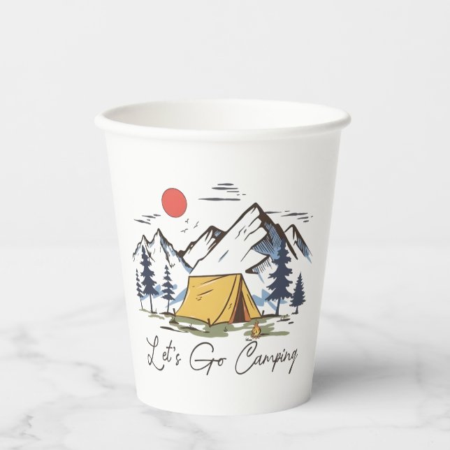 Let's Go Camping Pappbecher (Vorderseite)