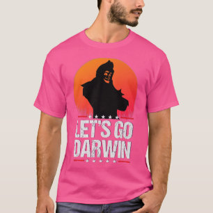 Let's Go Darwin USA Flag Vintag Bigfoot Sasquatch T-Shirt