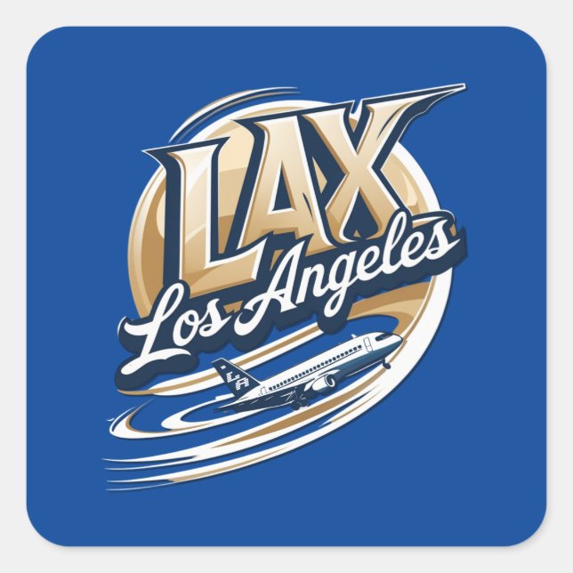 Let's Go LAX Airport Code Sticker (Vorderseite)