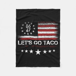 Let's Go Taco 8647 US-Flagge 86 47 Männer Frauen 1 Fleecedecke