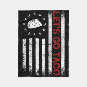 Let's Go Taco Lustiges Usa-Flag-Shirt Für Männer F Fleecedecke