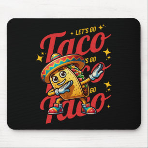 Let's Go Taco Maskottchen - Lustiges Patriotisches Mousepad
