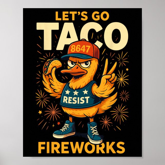 Let's Go Taco Meme  Poster (Vorne)