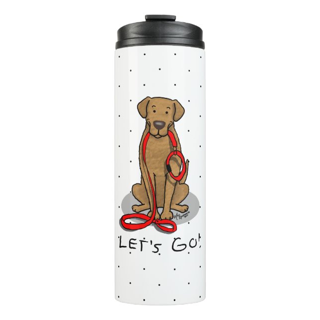 Let's Go! Walk Chesapeake Bay Retriever (dg tan) Thermosbecher (Vorderseite)
