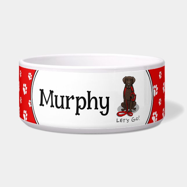 Let's Go! Walk Curly-Coated Retriever Dog (liver) Napf (Vorderseite)