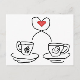 Let's have a cup of. postkarte