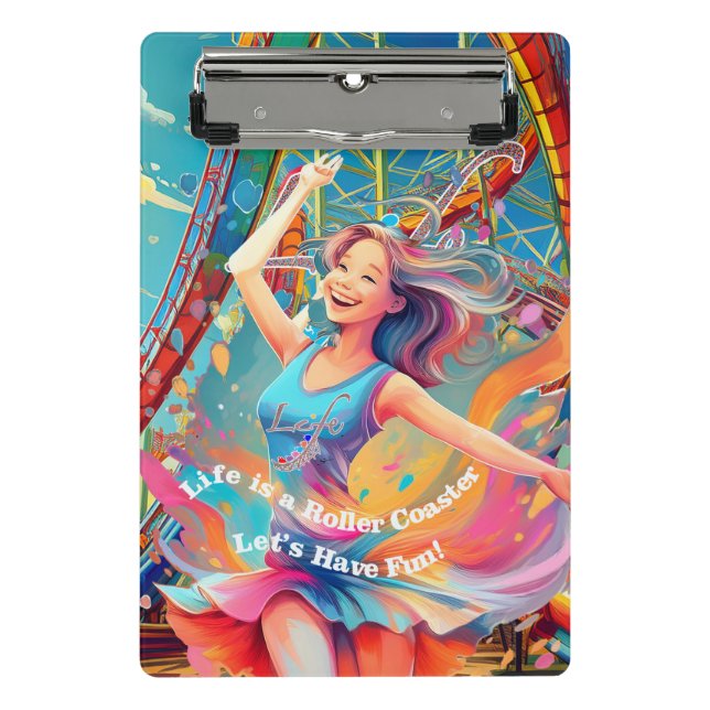 Let's Have Fun,Life a Roller Coaster Mini Klemmbrett (Vorderseite)