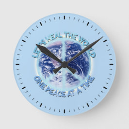 Let's heal the World. Runde Wanduhr