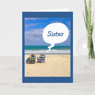 LET'S HIT THE BEACH FOR YOUR BIRTHDAY "SISTER" KARTE