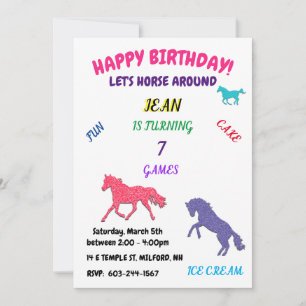 "Let's Horse Around" Einladung zum Geburtstag
