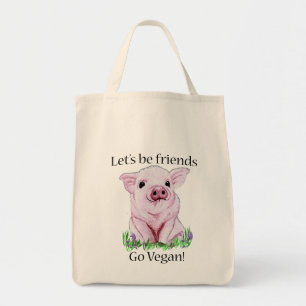 Lets ist Freunde gehen vegane Tragetasche