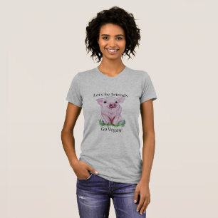 Lets ist Freunde gehen veganes niedliches T-Shirt