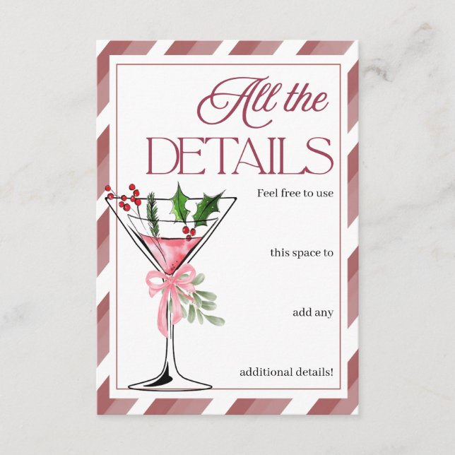 Let's Jingle and Mingle Holiday Party Details Begleitkarte (Vorderseite)