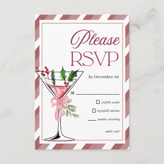 Let's Jingle and Mingle Holiday Party RSVP Begleitkarte (Vorderseite)