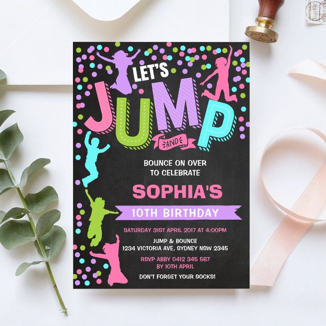 Let's Jump and Play Birthday Invitation Einladung (Von Creator hochgeladen)