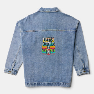 "Let's Ketchup" Spielerisches Jacketdesign Jeansjacke