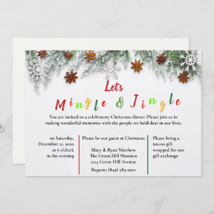 Let's Mingle & Jingle Weihnachts-Party Einladung
