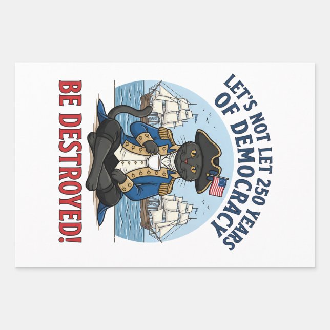 Let's Not Let 250th Years Of Democracy 4th of july Geschenkpapier Set (Vorderseite)