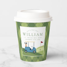 Let's Par T-Shirt Golf Raute Muster ersten Geburts