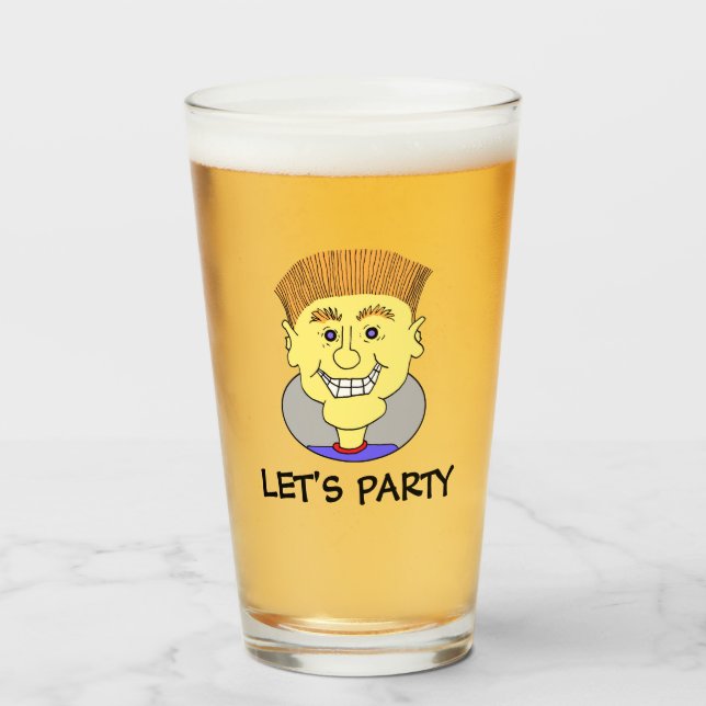 LET'S PARTY GLAS (Vorne (Gefüllt))