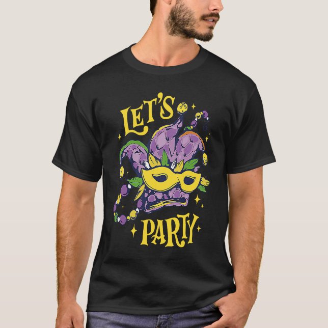Let's Party Mardi Gras Party Parade Shenanigans Ca T-Shirt (Vorderseite)