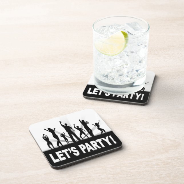 "LET'S PARTY"-TANKER GETRÄNKEUNTERSETZER (Rechte Seite)