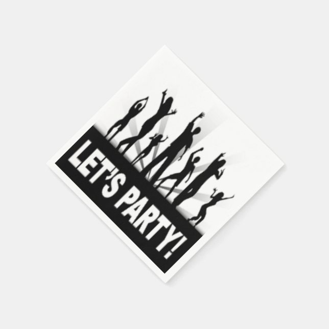 "LET'S PARTY"-TANKER SERVIETTE (Ecke)