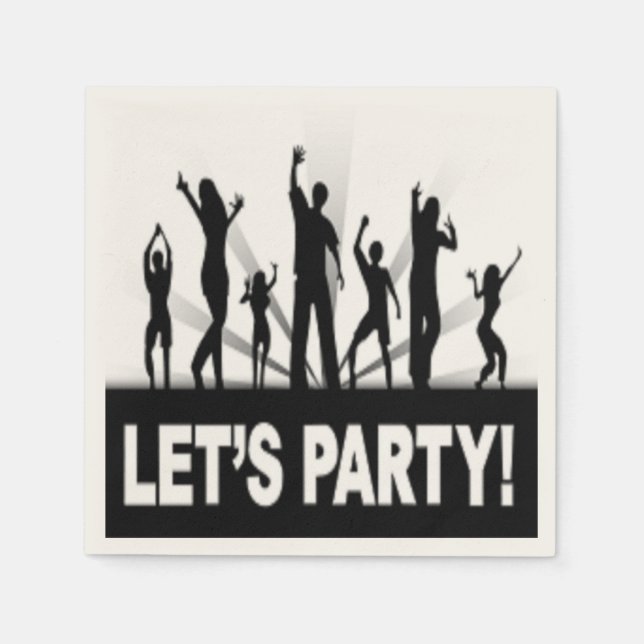 "LET'S PARTY"-TANKER SERVIETTE (Vorderseite)