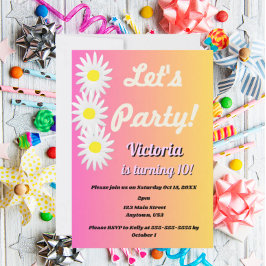 Let's Party Tween Invitation Einladung
