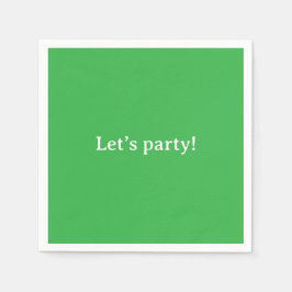 'Let's Party' Vibrant Birthday Holiday Graduations Serviette