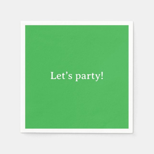 'Let's Party' Vibrant Birthday Holiday Graduations Serviette (Vorderseite)